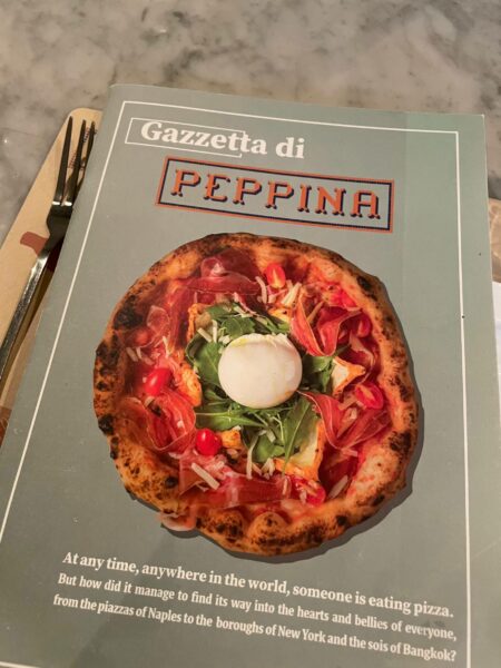 Peppina Pizza 曼谷 披薩 menu